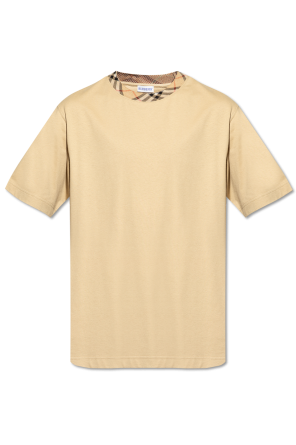 Tシャツ・カットソー STONE  Logo-print T-shirt Beige お買い得アイテム】ロゴプリントオーバーサイズTシャツ | ACNE
